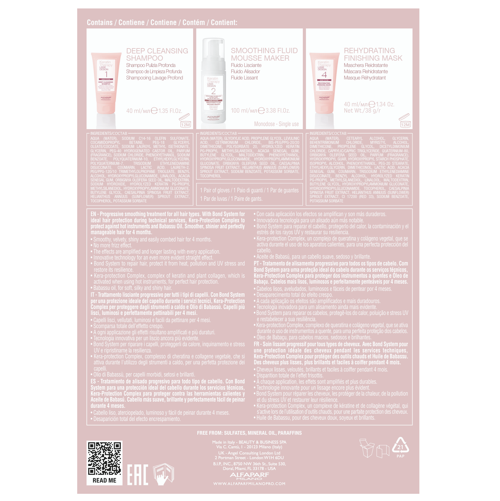 Lisse Design Keratin Therapy Intro Kit Express Method Alfaparfusapro