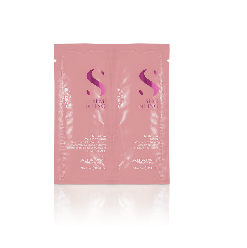 Semi Di Lino Moisture Nutritive Shampoo and Mask Sachet 10ml (Pack of 20 / 10 Each)
